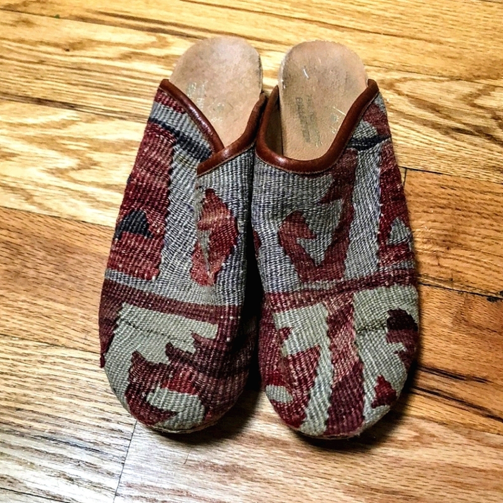 Kilim Woven Clog Slide Nomadic Collection Shoes